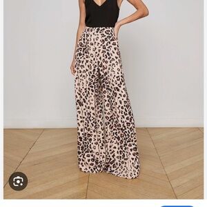 L'AGENCE Nova Leopard Wide-Leg Pants